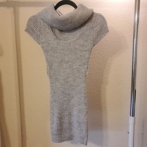 Grey Knit Sweater Dress